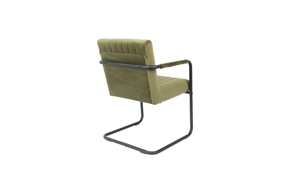 Samtsessel Stitched in olive - 7