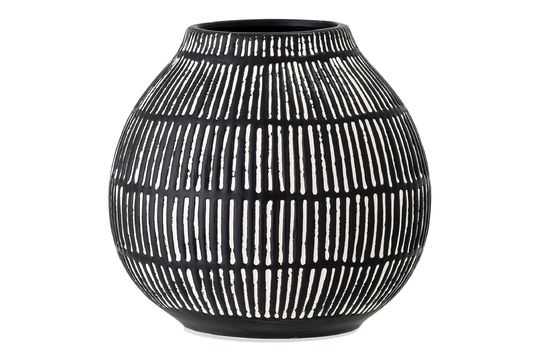 Schwarze Deko-Vase aus Steingut Elveda ohne jede Grenze