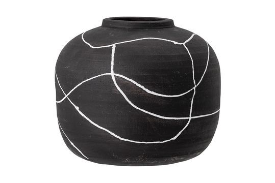 Schwarze Deko-Vase aus Terrakotta Niza ohne jede Grenze