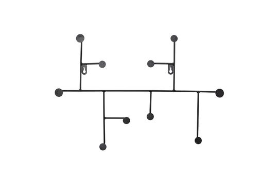 Schwarze Metall-Garderobe Fiddi
