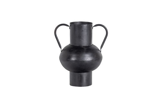 Schwarze Metallvase Vere