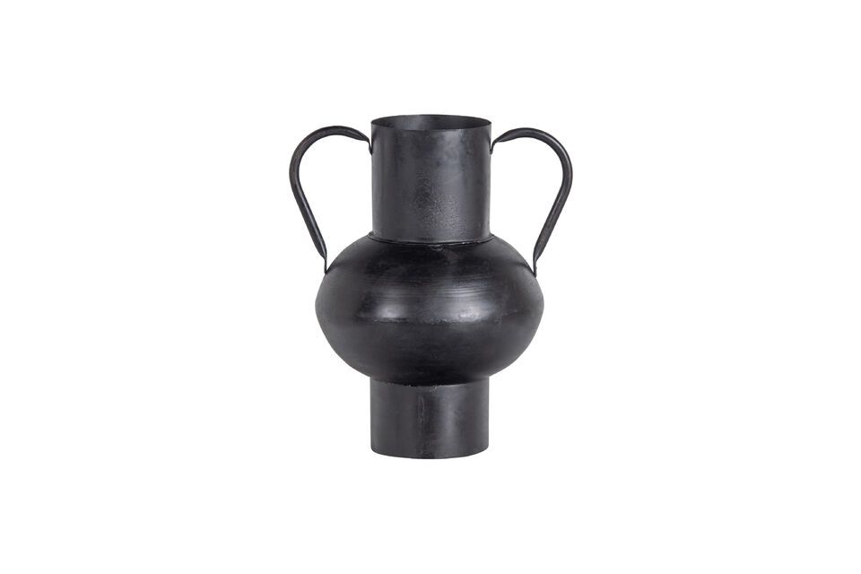 Schwarze Metallvase Vere Woood