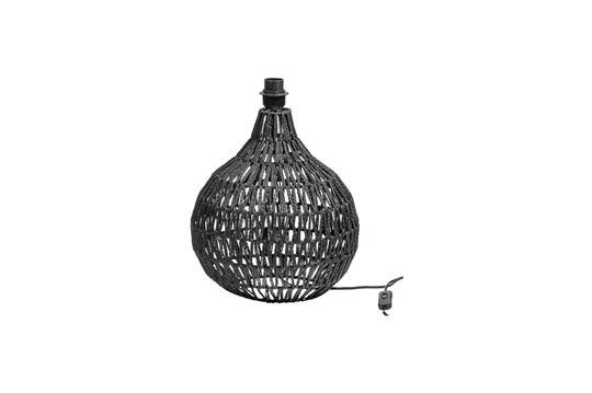 Schwarze Rattan-Lampe Macy