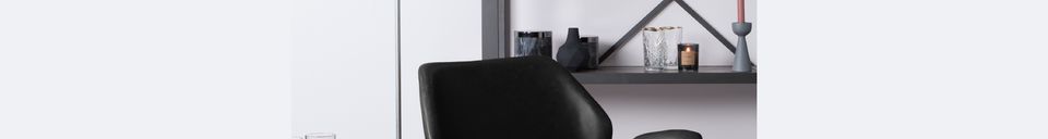 Materialbeschreibung Schwarzer Nikki Lounge-Stuhl