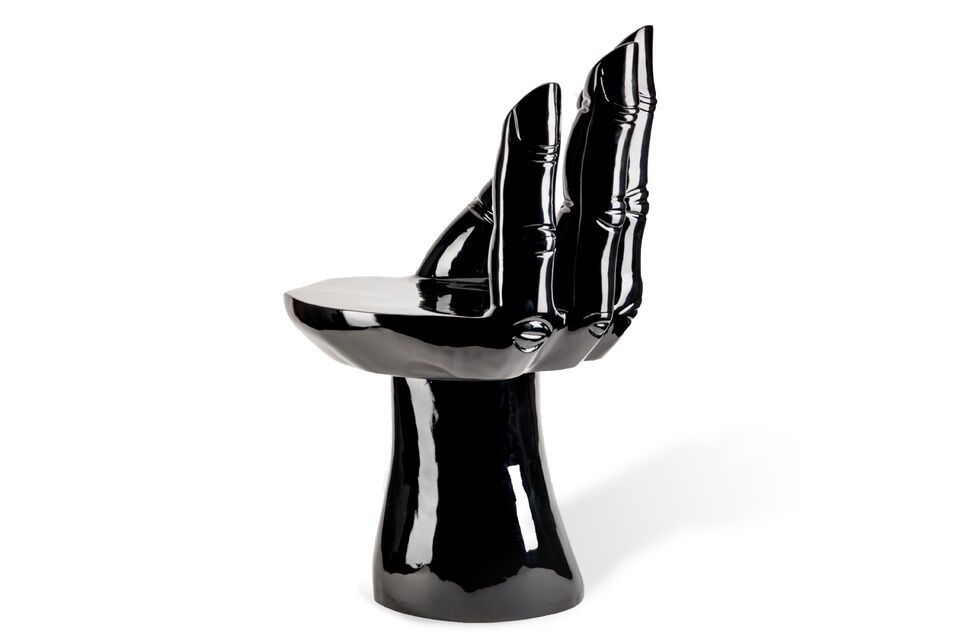 Hand Chair aus schwarzem Polyester mit originellem und überraschendem Design