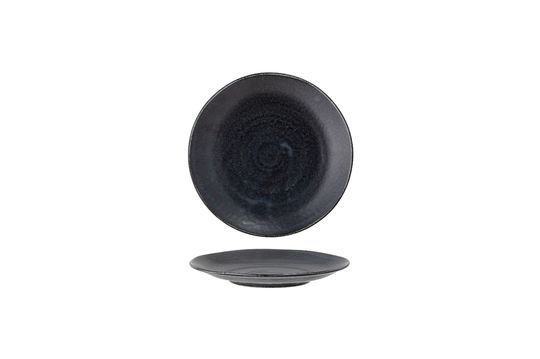 Schwarzer Porzellanteller 24 cm Yoko
