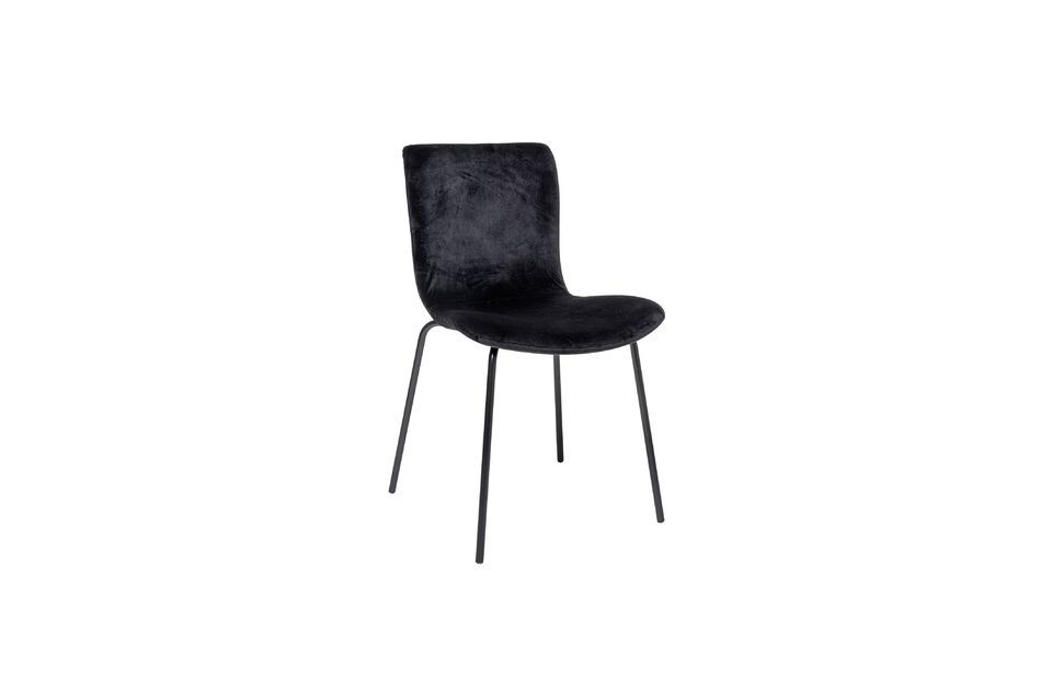 Schwarzer Stuhl Bloom aus Polyester Bloomingville