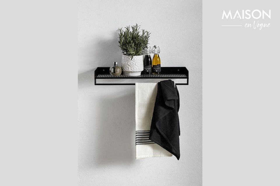 Schwarzes Metallregal Wire Nordal