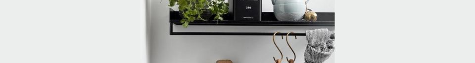 Materialbeschreibung Schwarzes Metallregal Wire