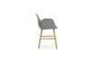 Miniaturansicht Sessel aus Eiche und Kunststoff grau Form 5