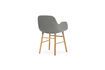 Miniaturansicht Sessel aus Eiche und Kunststoff grau Form 6