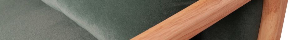 Materialbeschreibung Sessel aus grünem Samt Mark