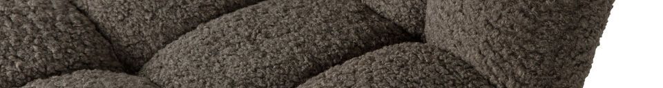 Materialbeschreibung Sessel aus Polyester mit Schaffelleffekt grün Job