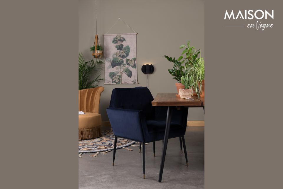 Sessel Kate in mitternachtsblau Dutch Bone