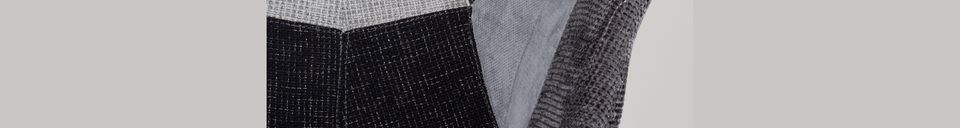 Materialbeschreibung Sessel Twelve Patchwork grau