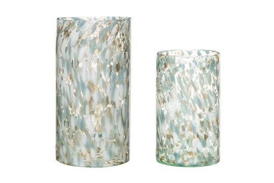 Set aus 2 blauen Glasvasen Libra