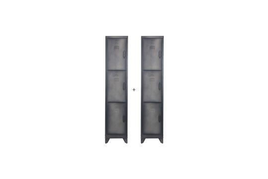 Set aus 2 Schränken mit 3 Türen aus schwarzem Metall Cas ohne jede Grenze