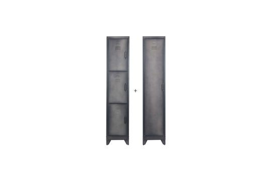 Set aus 2 Schränken mit 4 Türen aus schwarzem Metall Cas ohne jede Grenze
