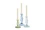 Miniaturansicht Set aus 3 Kerzenhaltern aus Glas Blau Fish ohne jede Grenze