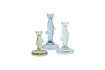 Miniaturansicht Set aus 3 Kerzenhaltern aus Glas Blau Fish 3