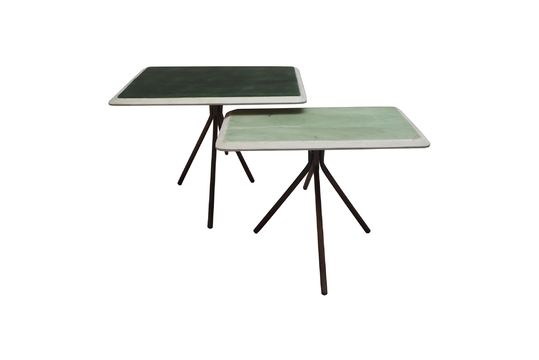 Set mit 2 grünen Tischen aus lackiertem Holz Rêverie ohne jede Grenze