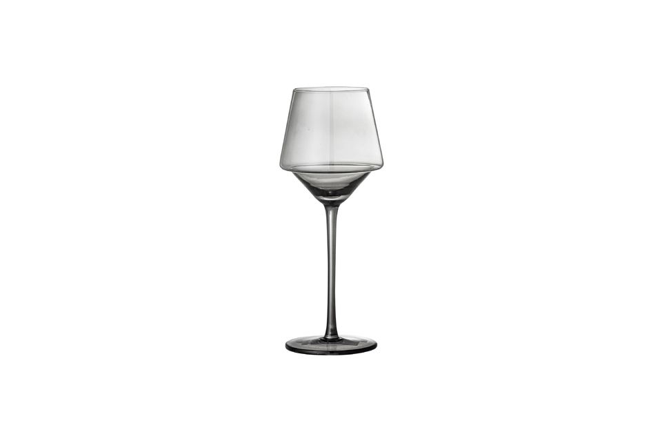 Set von 4 grauen Weingläsern Yvette Bloomingville