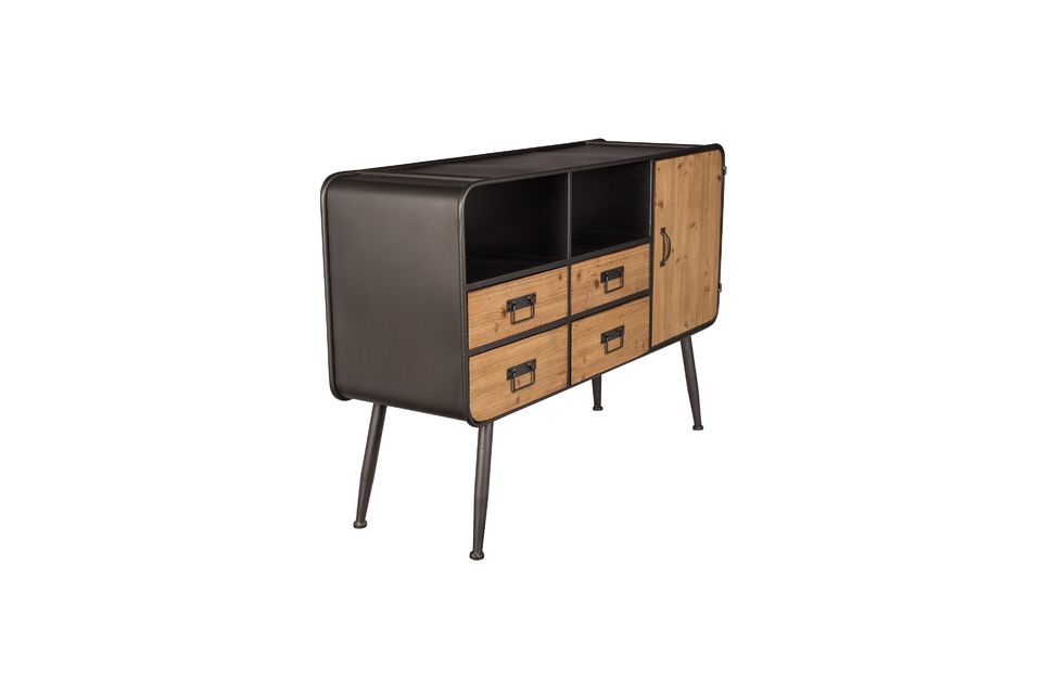 Die Abmessungen des Sideboards betragen 38 cm x 120 cm bei einer Höhe von 80 cm