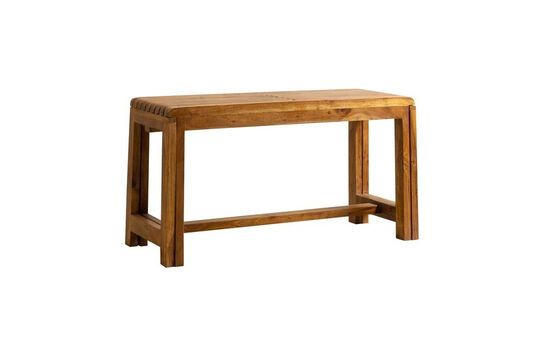 Sitzbank aus dunklem Holz Ausziehbar