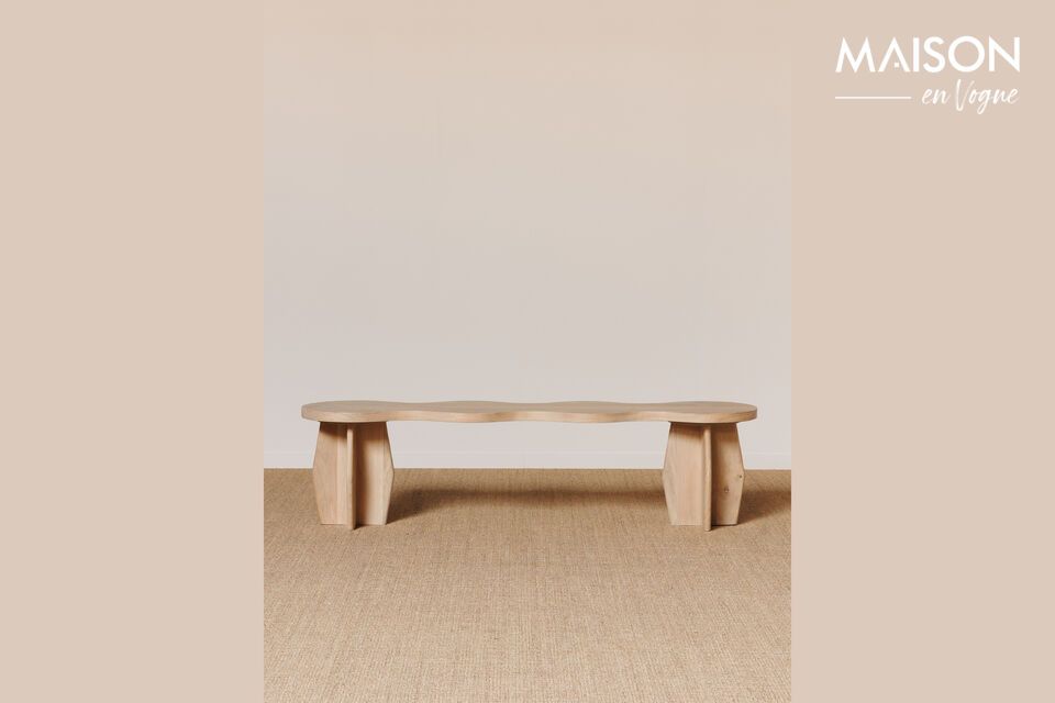 Eine elegante und langlebige Bank aus Mangoholz.