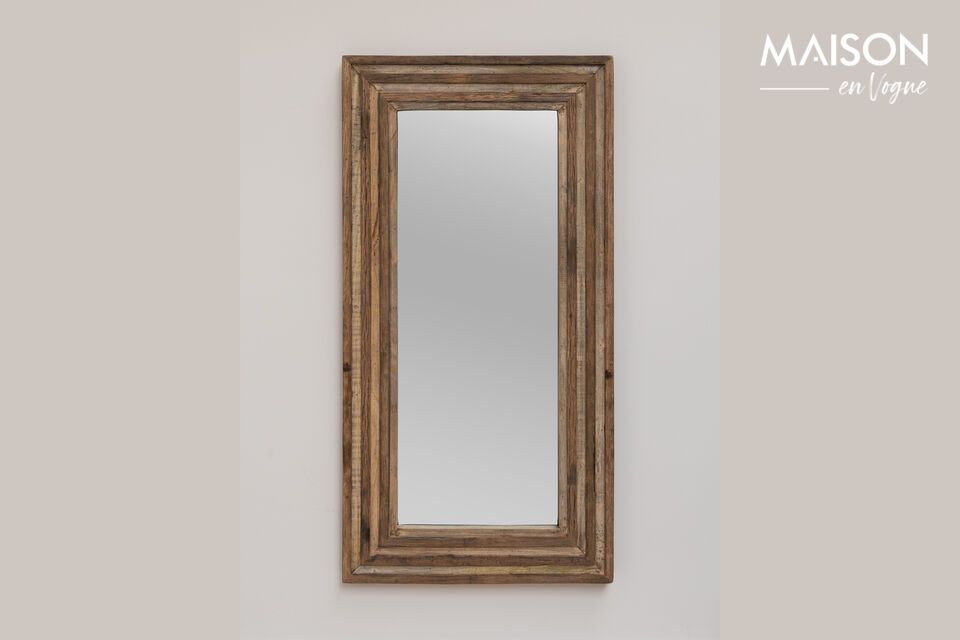Spiegel aus hellem Holz Recycled Chehoma