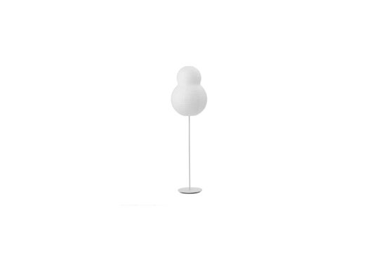 Stehlampe aus weißem Papier Bubble Puff