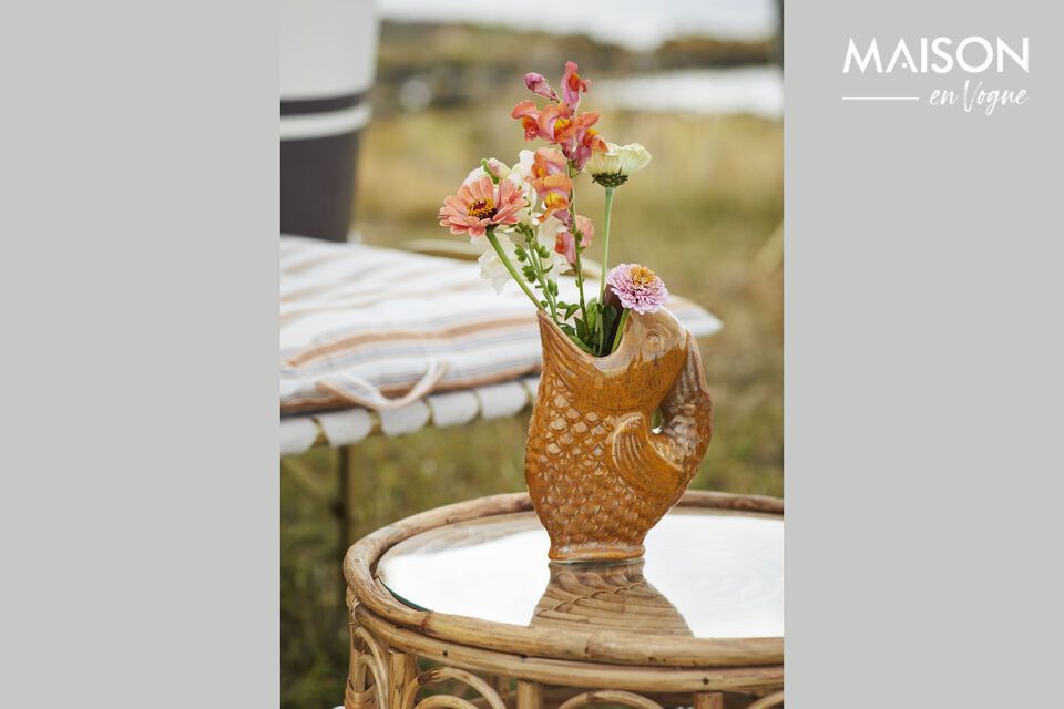 Steingutvase H23,5 orange Madam Stoltz