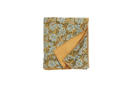 Steppteppich Vaulx mit Blumen in senffarbe