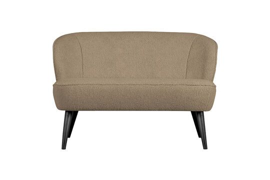 Stoffsofa mit Schaffelleffekt in Beige Sara ohne jede Grenze