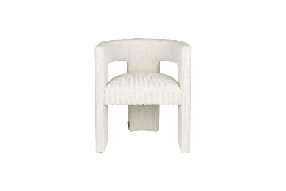 Stuhl aus cremeweißem Stoff Medina DutchBone