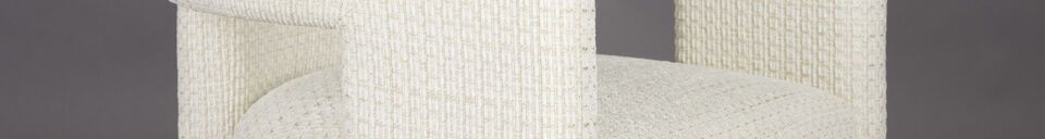 Materialbeschreibung Stuhl aus cremeweißem Stoff Medina