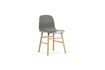 Miniaturansicht Stuhl aus Eiche und Kunststoff grau Form 3