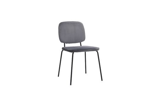 Stuhl aus grauem Polyestervelours Comma ohne jede Grenze