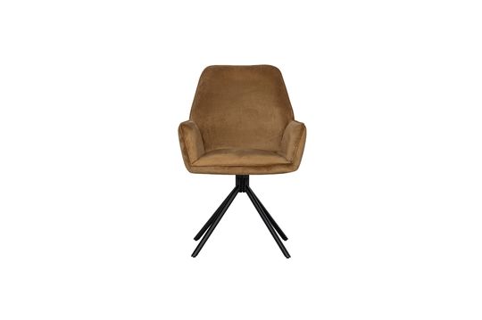 Stuhl aus karamellfarbenem Velours Amber