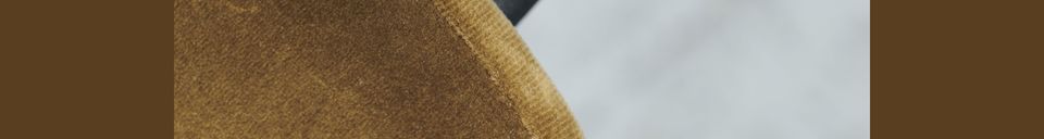 Materialbeschreibung Stuhl aus olivgrünem Samt Lao