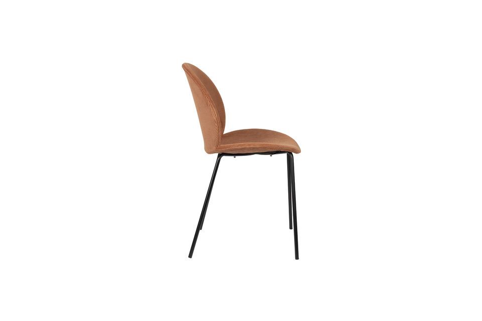 Stuhl aus terracota-farbenem Samt Bonnet - 7