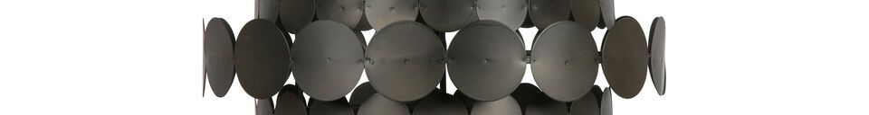 Materialbeschreibung Supension Lampe aus Metall schwarz Khaki