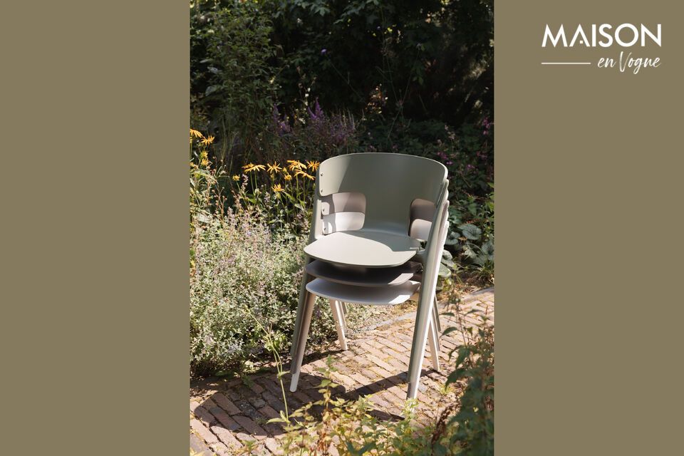 Taupefarbener Gartenstuhl aus Kunststoff Horizon Zuiver