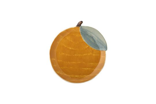 Teller aus orangefarbenem Steingut Agnes