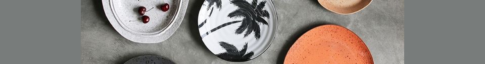 Materialbeschreibung Teller Fréthun mit Palmen aus Porzellan