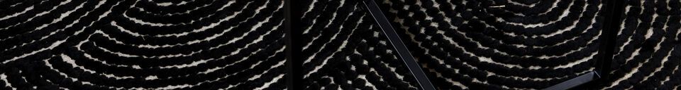 Materialbeschreibung Teppich 240x170 cm aus schwarzem Stoff Dots