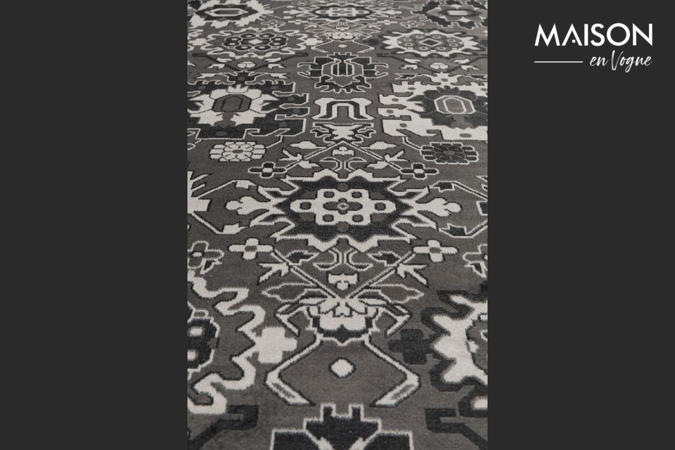 Sie werden eine Reihe von modernen und raffinierten Mustern auf diesem gewebten Teppich mit