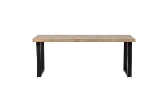Tisch 200x90 aus Mangoholz Fischgrät mit U-förmigen Beinen Tablo