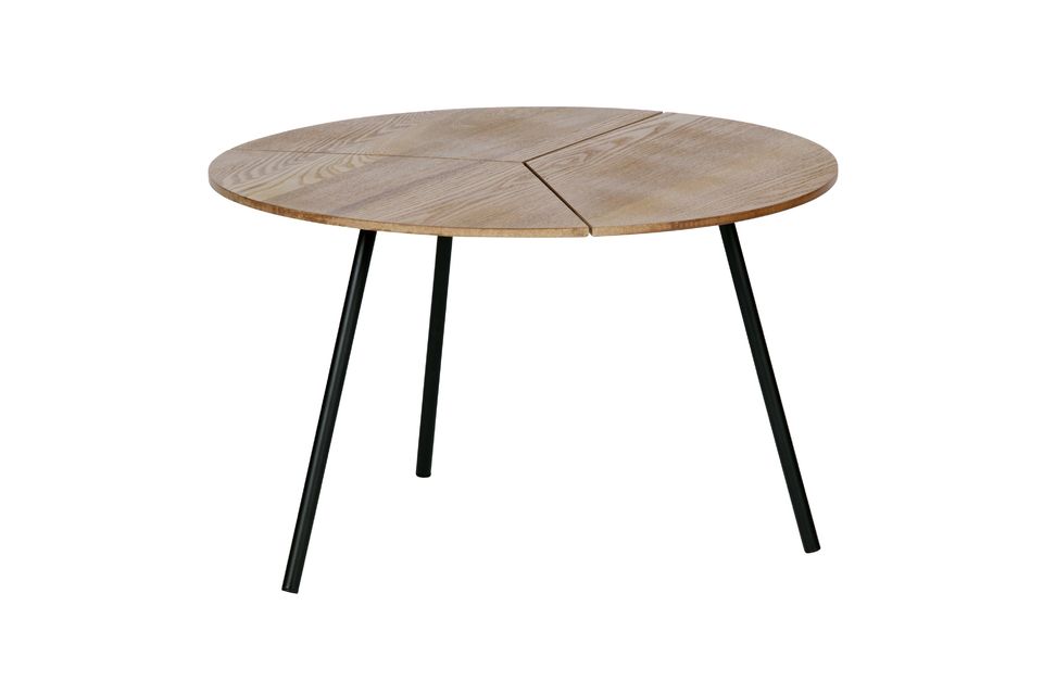 Tisch aus Holz und Metall in braun Rodi Woood