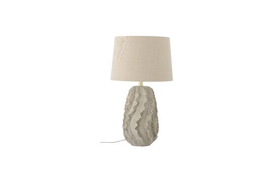 Tischlampe aus beigem Sandstein Natika